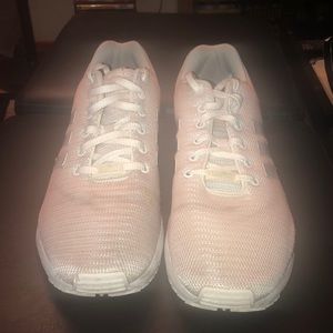 White worn adidas zuflux